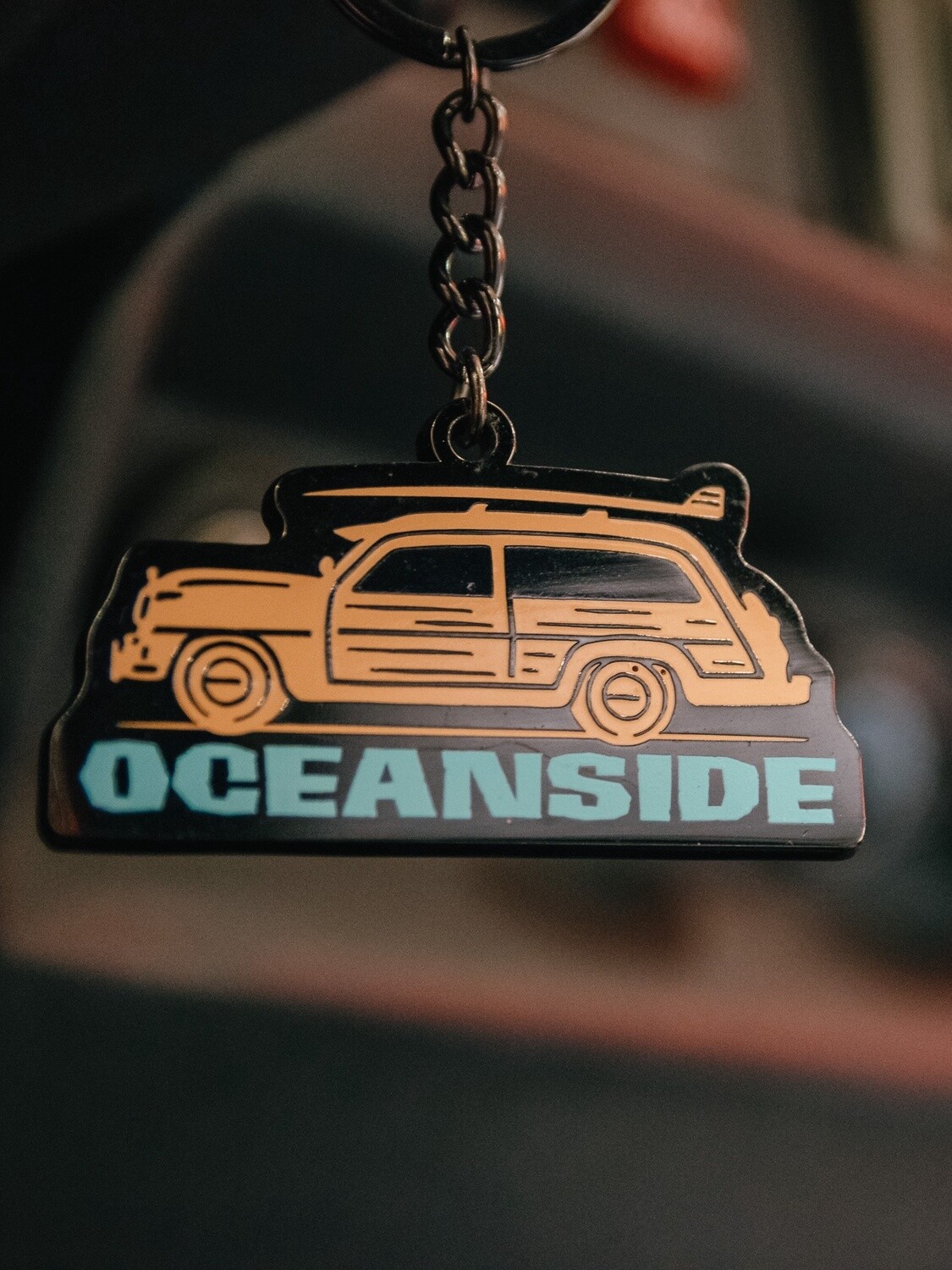 Oceanside Woody Keychain