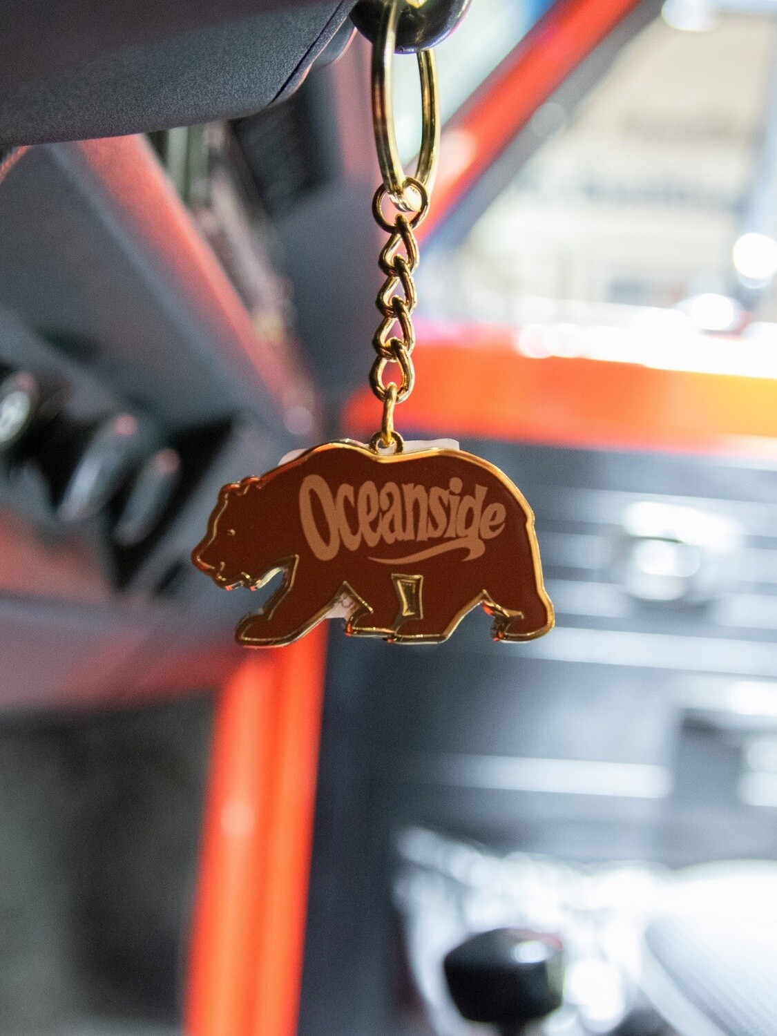 Oceanside CA Bear Keychain